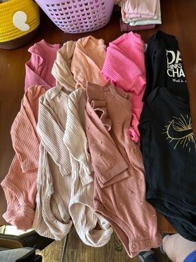 Bundle Girls' Long-Sleeve Ribbed and Knit onsies